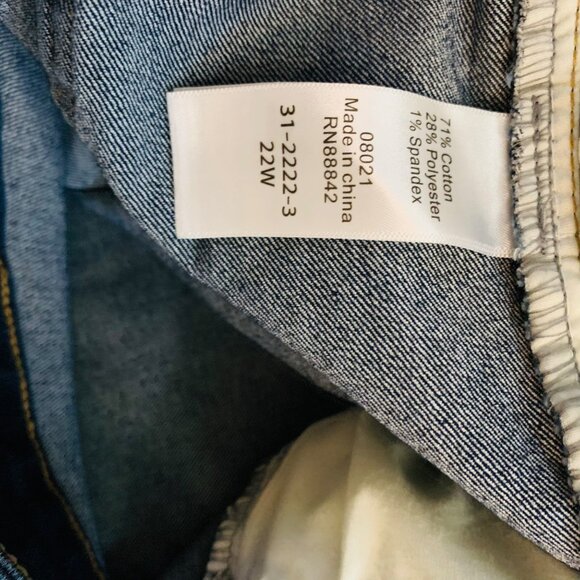 Woman Within Curvy Jeans Plus Size 22W Dark Wash Stretch Comfort Denim Everyday - Picture 9 of 13